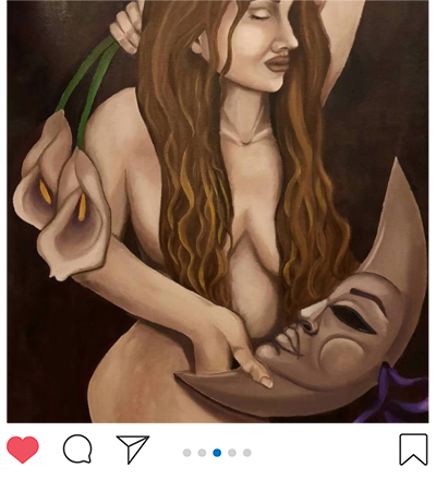 Image of a painted nude woman