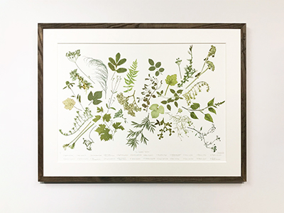 Floral painting in a frame