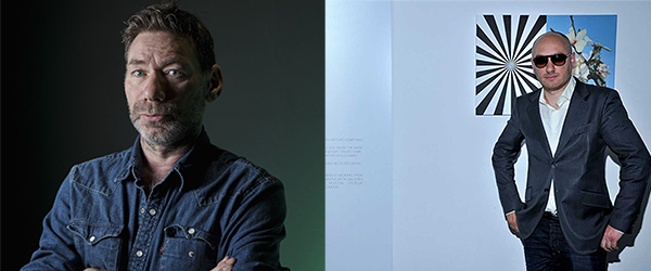 A portrait of Mat Collishaw and one of Mustafa Hulusi