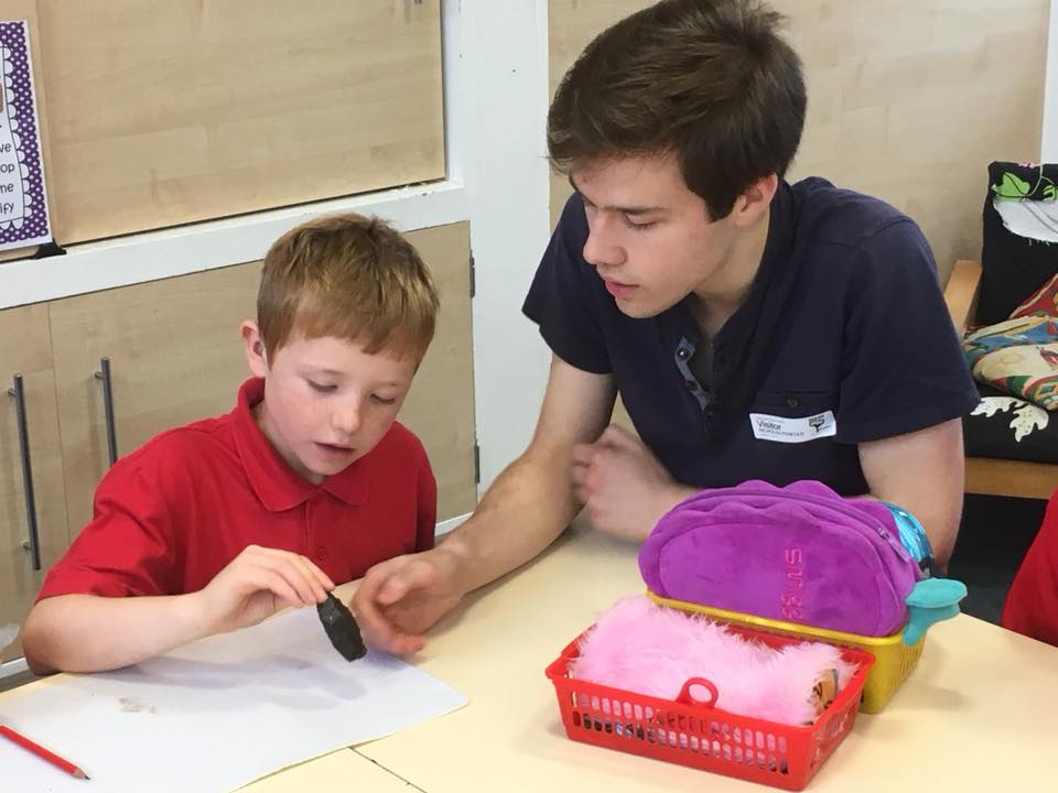 Children engaging with the Travelling Exhibitions