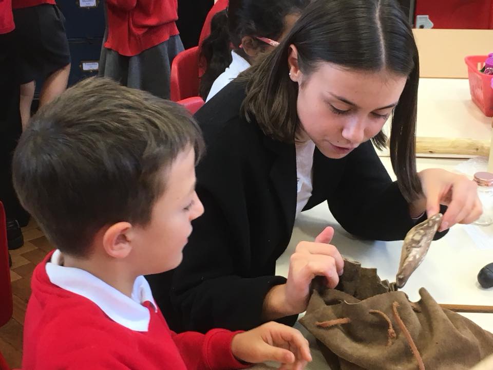 Children engaging with the Travelling Exhibitions