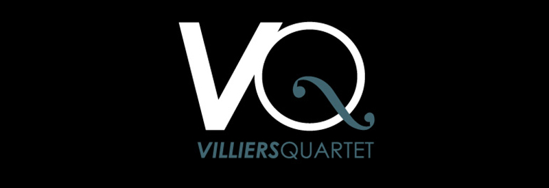 the logo of the Villiers Quartet on a black background