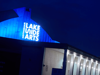 Lakeside Arts' Pavilion at night