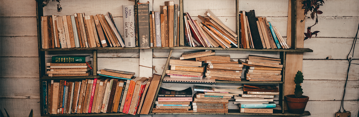 Books on a bookshelf