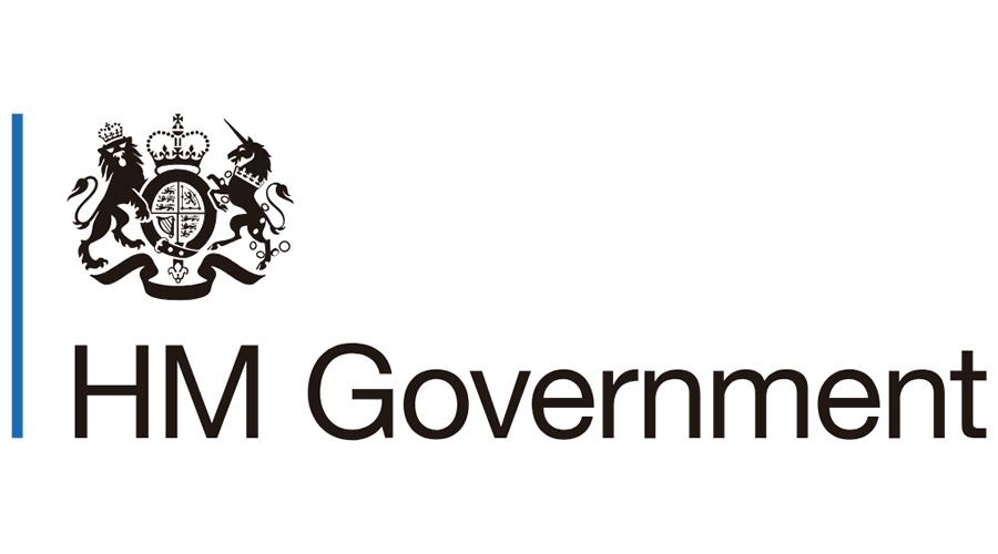 The HM Government logo in black